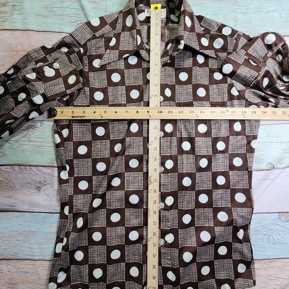 Vintage 70s Capri California By David Langman Long Sleeve Shirt Size 15 1/2 - Picture 8 of 10